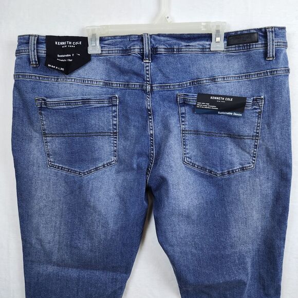 Kenneth Cole New York Sustainable Denim Stretch Regular Fit Jeans Size W44 X L30 - Picture 5 of 16